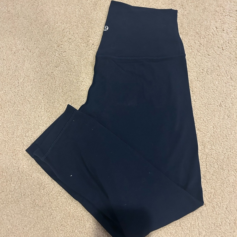 lululemon athletica women’s Navy align High-Waist Leggings cropped length size 6